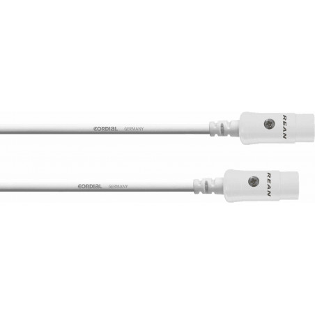 Cordial CFD1.8AA-SNOW - Câble MIDI blanc 2x DIN 5 points 1,8 m