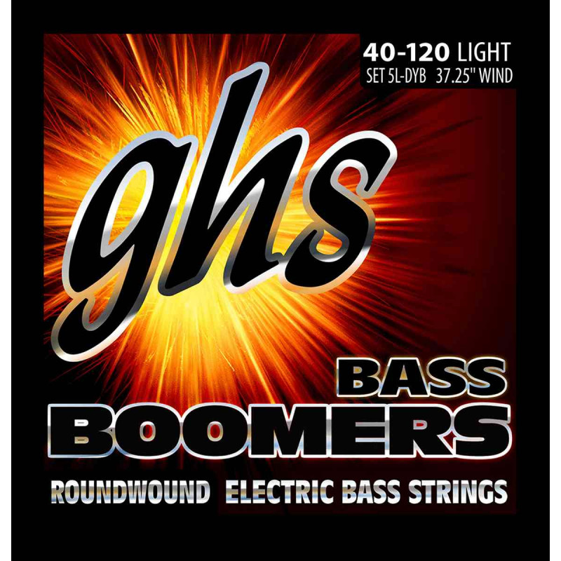 GHS 5L-DYB - Jeu de cordes Basse Boomers 5 cordes - Light 40-120