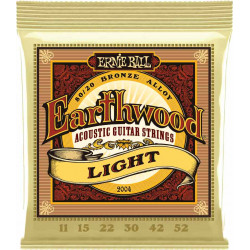 Ernie Ball 2004 - Jeu de cordes guitare acoustique - Earthwood 80/20 Bronze - Light 11-52
