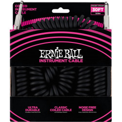 Ernie Ball 6044 - Câble torsadé jack-jack instrument - 9m