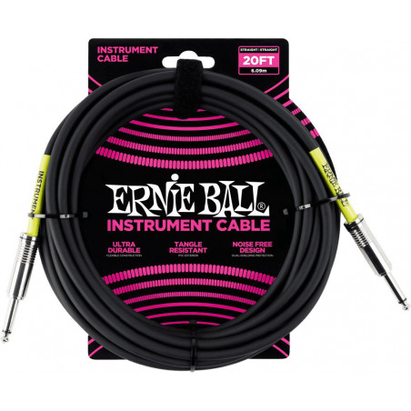 Ernie Ball 6046 - Câble jack-jack instrument - 6m