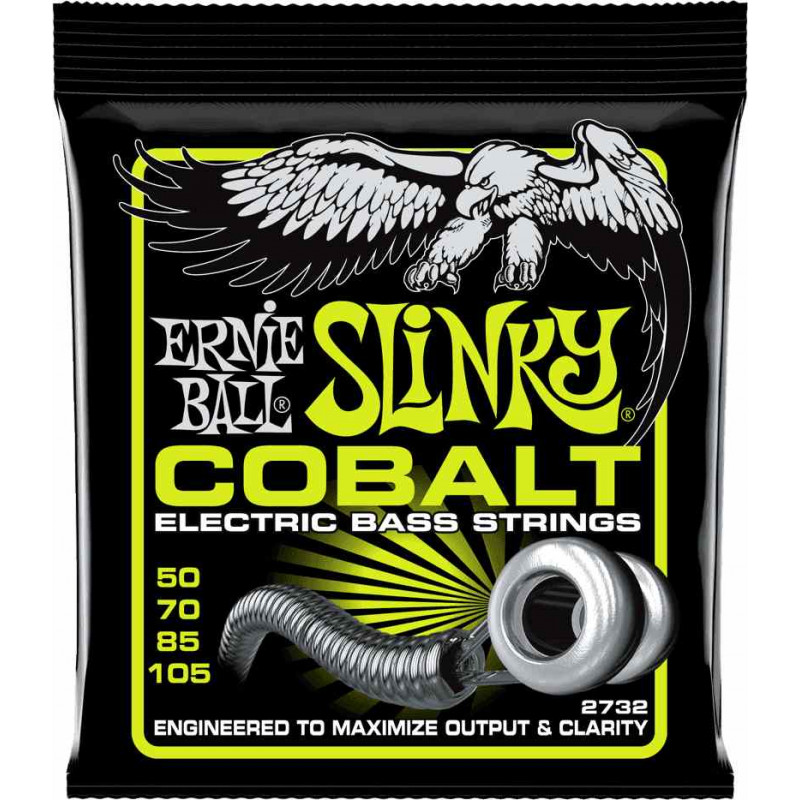 Ernie Ball 2732 - Jeu de cordes basse Regular Slinky Cobalt - 50-105