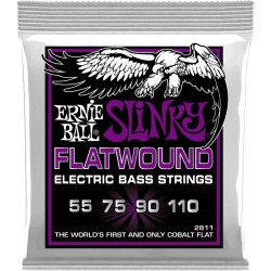 Ernie Ball 2811 - Jeu de cordes basse Power Slinky Flatwound- 55-110