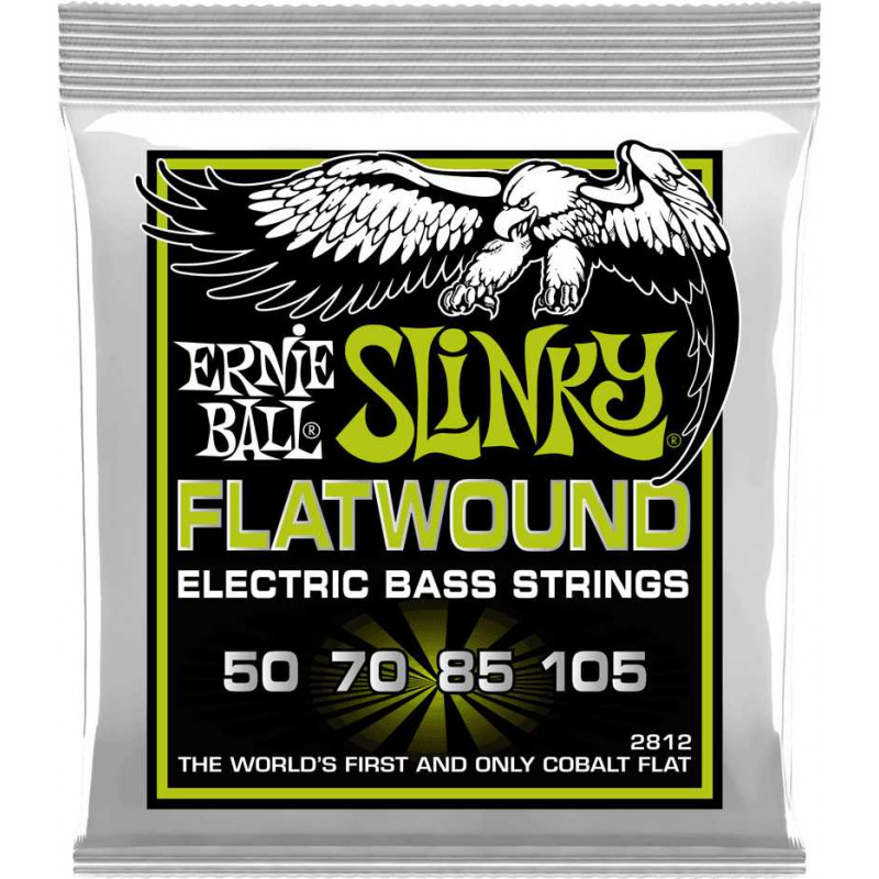 Ernie Ball 2812 - Jeu de cordes basse Regular Slinky Flatwound- 50-105