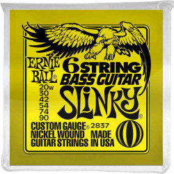 Ernie Ball 2837 - Jeu de 6 cordes basse Slinky à boule fine - 20-90