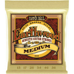 Ernie Ball 2002 - Jeu de cordes guitare acoustique - Earthwood 80/20 Bronze - Medium 13-56