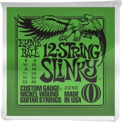 Ernie Ball 2230 - Jeu de 12 cordes guitare électrique - Slinky 8-22 / 8-40