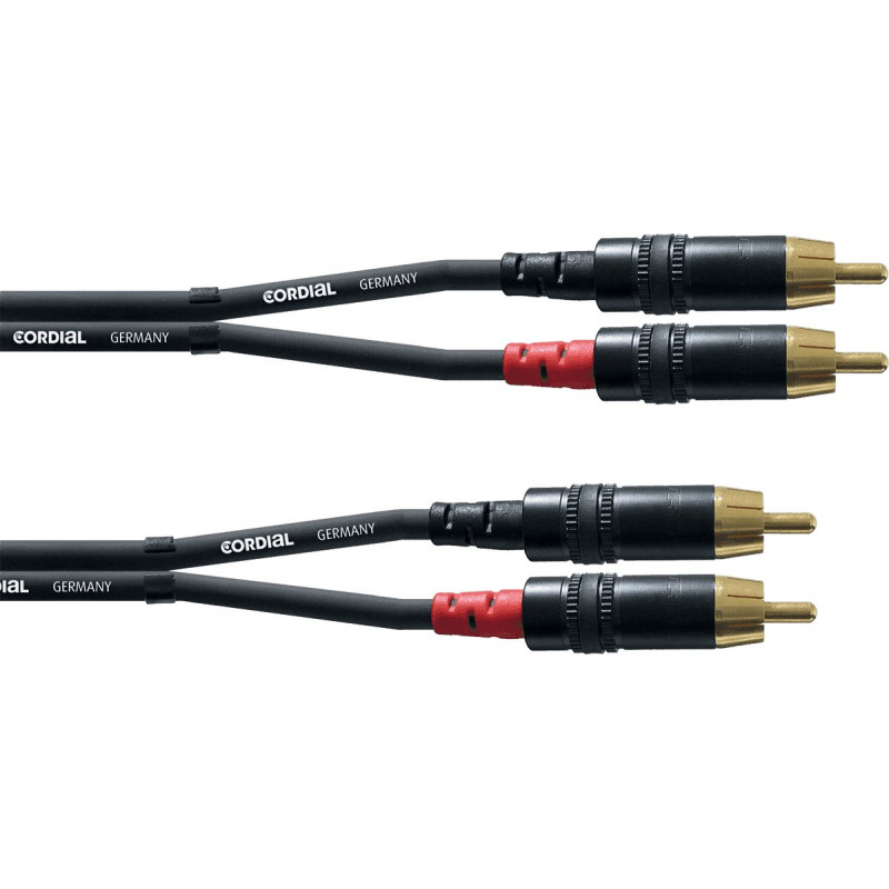 Cordial CFU3CC - Câble audio 2 RCA mâles - 2 RCA mâles 3 m