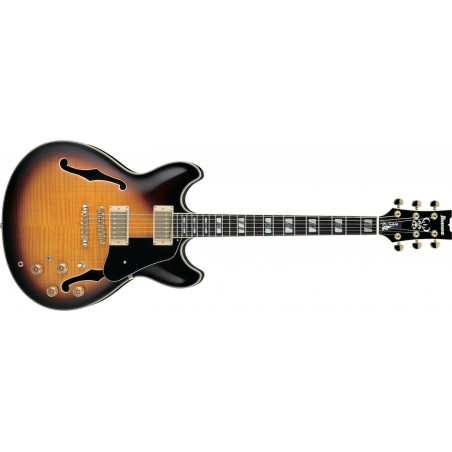 Ibanez John Scotfield JSM10-VYS -Vintage Yellow Sunburst - Guitare électrique (+ étui)