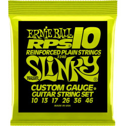 Ernie Ball 2240 - Jeu de cordes guitare électrique - RPS 10 reinforced - Regular Slinky 10-46