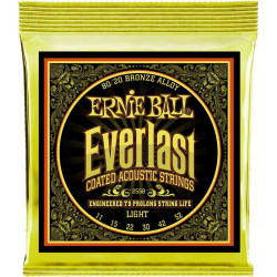 Ernie Ball 2558 - Jeu de cordes acoustiques - Everlast Coated - Light 11-52
