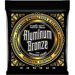 Ernie Ball 2566 - Jeu de cordes acoustiques - Aluminium Bronze - Médium Light 12-54