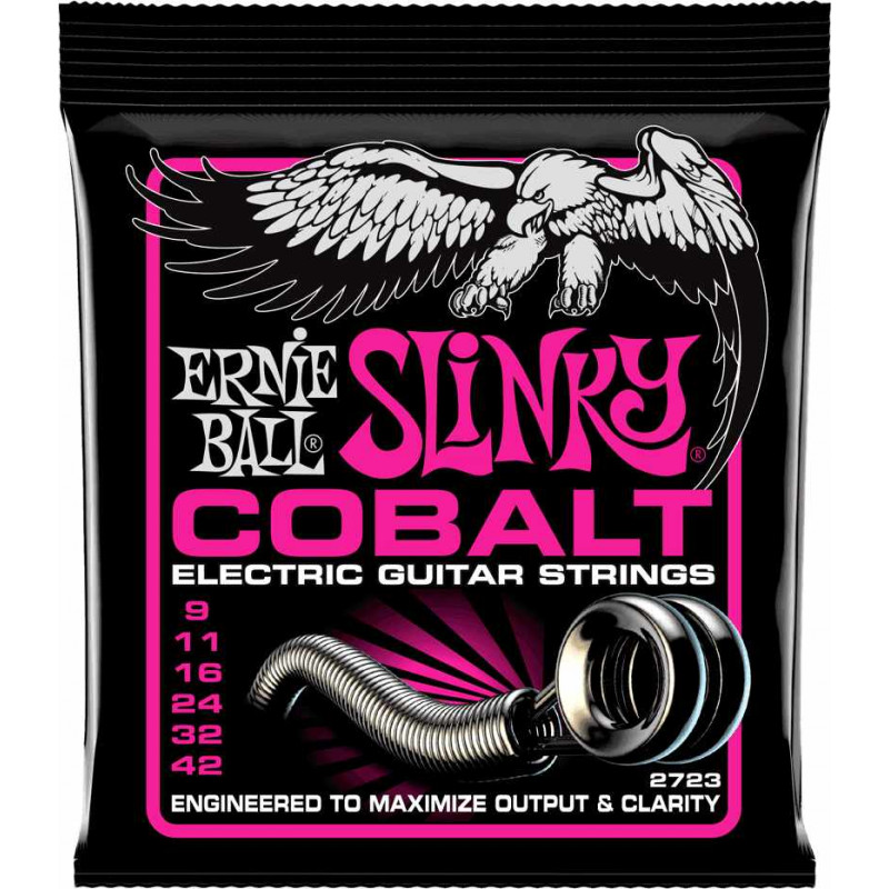 Ernie Ball 2723 - Jeu de cordes électriques - Slinky Cobalt - Super Slinky 9-42