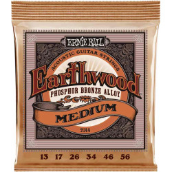 Ernie Ball 2144 - Jeu de cordes acoustiques - Earthwood Phosphor Bronze - Médium 13-56