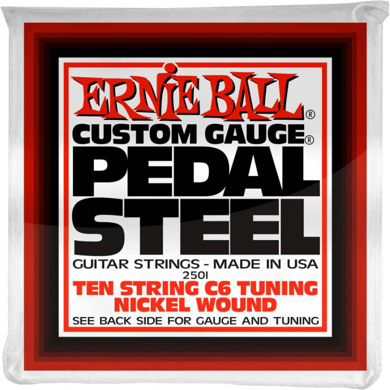 Ernie Ball 2501 - Jeu de 10 cordes folk filé nickel - Pedal Steel - Accordage C6