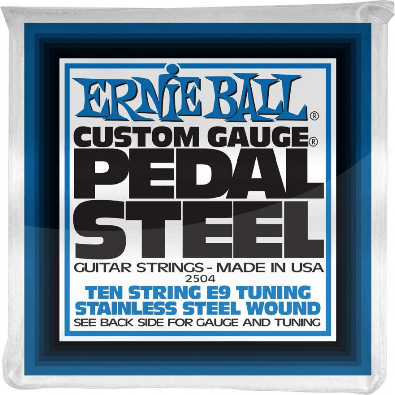 Ernie Ball 2504 - Jeu de 10 cordes folk stainless steel - Pedal Steel - Accordage E9