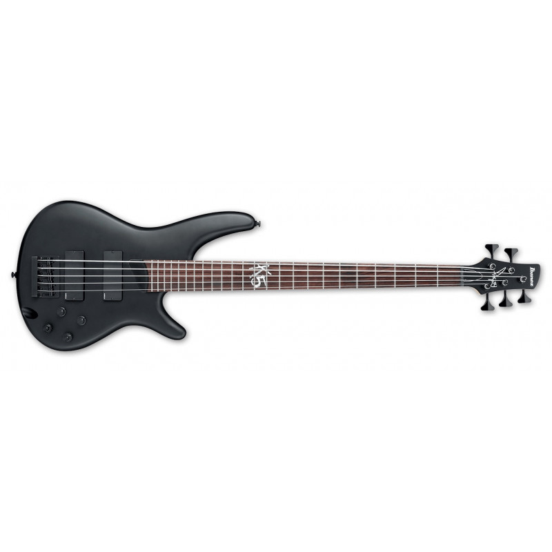 Ibanez K5-BKF Fiedly - Black Flat - Basse électrique 5 cordes