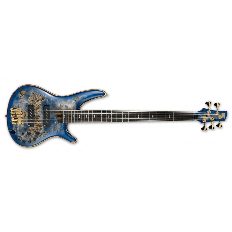 Ibanez SR2605-CBB - Cerulean Blue Burst - Basse électrique 5 cordes série Premium (+ étui)