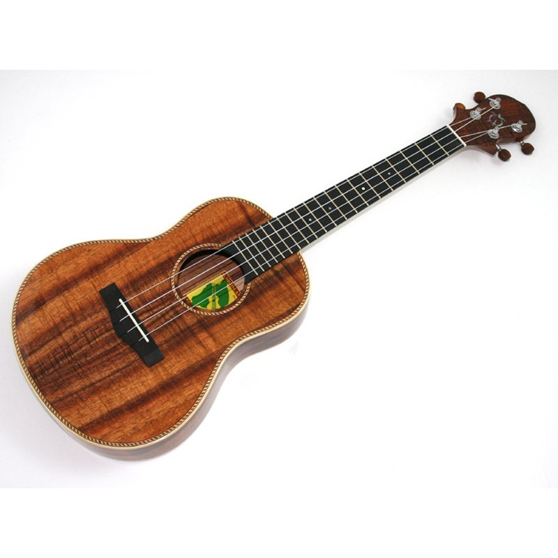 Ukulele Honu Rope Ténor Koa flammé Massif - Stock B