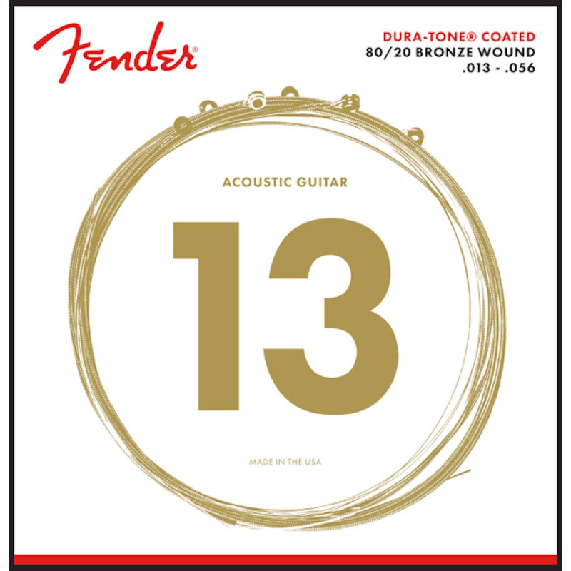 Fender 880M Dura-Tone Extra Light  13-56 - Jeu de cordes guitare acoustique