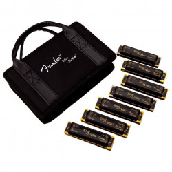 Pack de 7 Harmonicas Fender Blues Deville (avec étui)