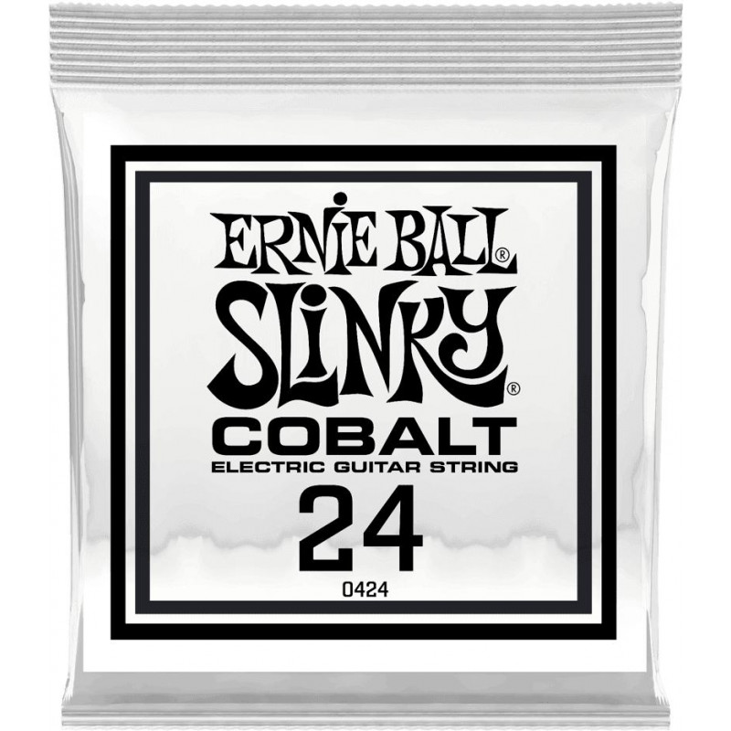 Ernie Ball 10424 - Corde au détail guitare électrique Slinky Cobalt - Filé rond 024