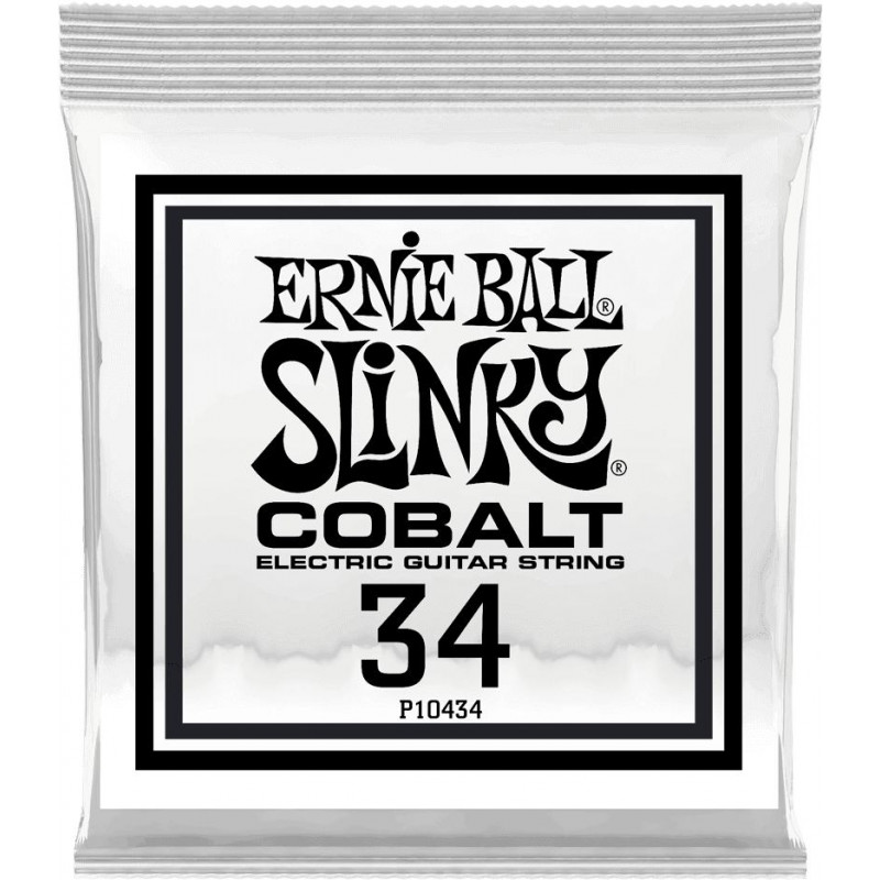 Ernie Ball 10434 - Corde au détail guitare électrique Slinky Cobalt - Filé rond 034