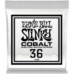 Ernie Ball 10436 - Corde au détail guitare électrique Slinky Cobalt - Filé rond 036