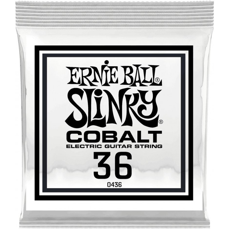 Ernie Ball 10436 - Corde au détail guitare électrique Slinky Cobalt - Filé rond 036