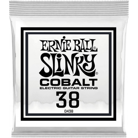 Ernie Ball 10438 - Corde au détail guitare électrique Slinky Cobalt - Filé rond 038