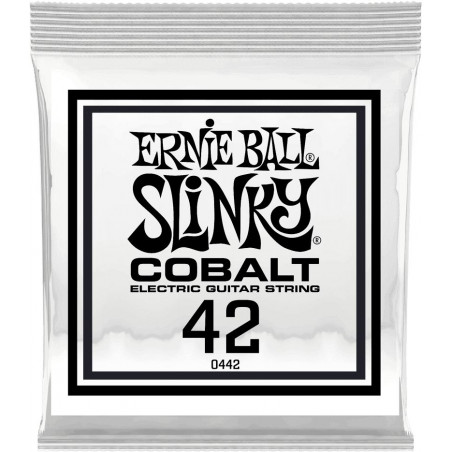 Ernie Ball 10442 - Corde au détail guitare électrique Slinky Cobalt - Filé rond 042
