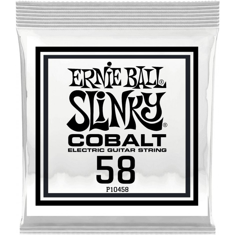Ernie Ball 10458 - Corde au détail guitare électrique Slinky Cobalt - Filé rond 058