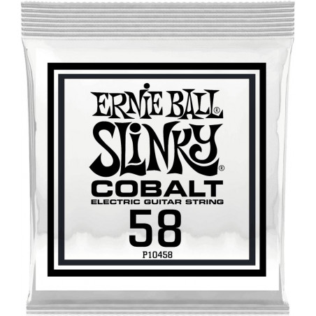 Ernie Ball 10458 - Corde au détail guitare électrique Slinky Cobalt - Filé rond 058