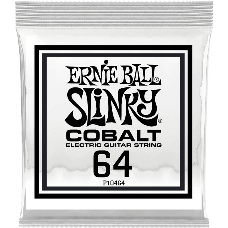Ernie Ball 10464 - Corde au détail guitare électrique Slinky Cobalt - Filé rond 064