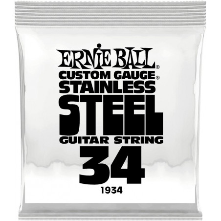 Ernie Ball 1934 - Corde au détail guitare électrique Stainless Steel - Filé 034