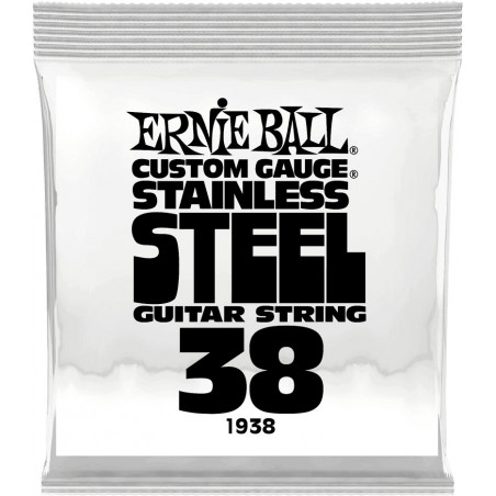 Ernie Ball 1938 - Corde au détail guitare électrique Stainless Steel - Filé 038