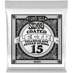 Ernie Ball 0215 - Corde électrique au détail RPS Coated Titanium - Acier plein renforcé 015