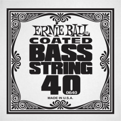 Ernie Ball 0640 - Corde basse au détail Slinky Coated - Filé nickel 040