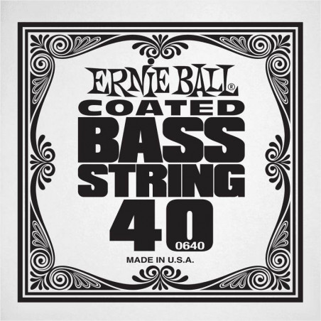 Ernie Ball 0640 - Corde basse au détail Slinky Coated - Filé nickel 040