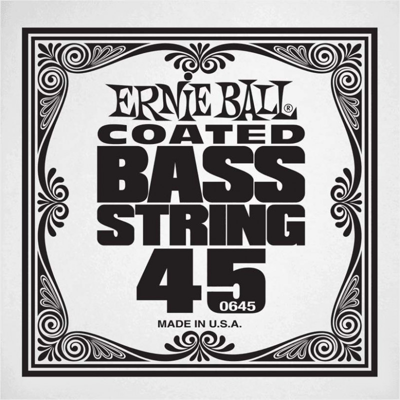 Ernie Ball 0645 - Corde basse au détail Slinky Coated - Filé nickel 045