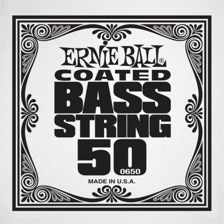 Ernie Ball 0650 - Corde basse au détail Slinky Coated - Filé nickel 050