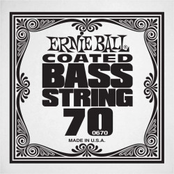 Ernie Ball 0670 - Corde basse au détail Slinky Coated - Filé nickel 070