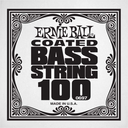 Ernie Ball 0697 - Corde basse au détail Slinky Coated - Filé nickel 100