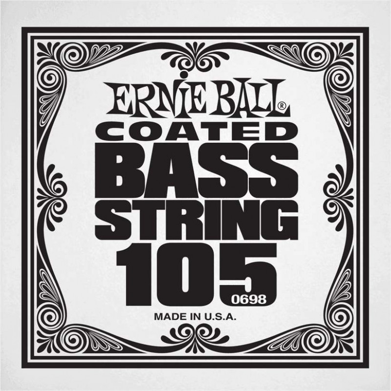 Ernie Ball 0698 - Corde basse au détail Slinky Coated - Filé nickel 105