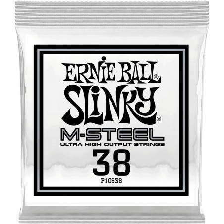 Ernie Ball 10538 - Corde électrique au détail Slinky M-Steel - Filé rond 038