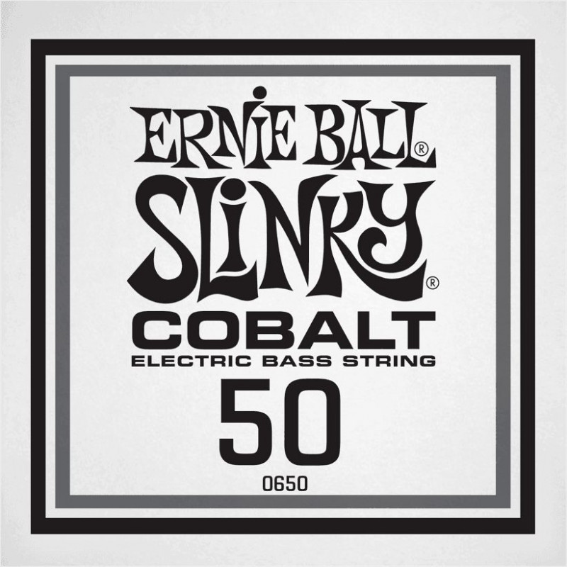 Ernie Ball 10650 - Corde basse au détail Slinky Cobalt - Filé Cobalt 050