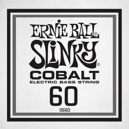 Ernie Ball 10660 - Corde basse au détail Slinky Cobalt - Filé Cobalt 060