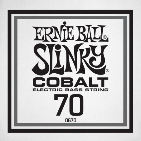 Ernie Ball 10670 - Corde basse au détail Slinky Cobalt - Filé Cobalt 070