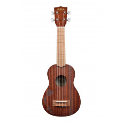 Kala KA-15-S-H2  - Ukulele Soprano - finition satinée - motifs Ile et tatoo (+ housse)