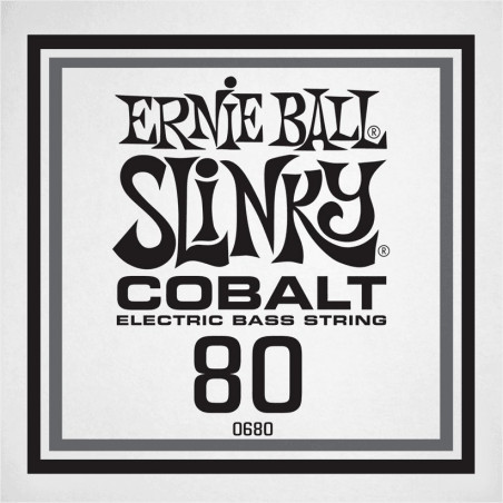 Ernie Ball 10680 - Corde basse au détail Slinky Cobalt - Filé Cobalt 080